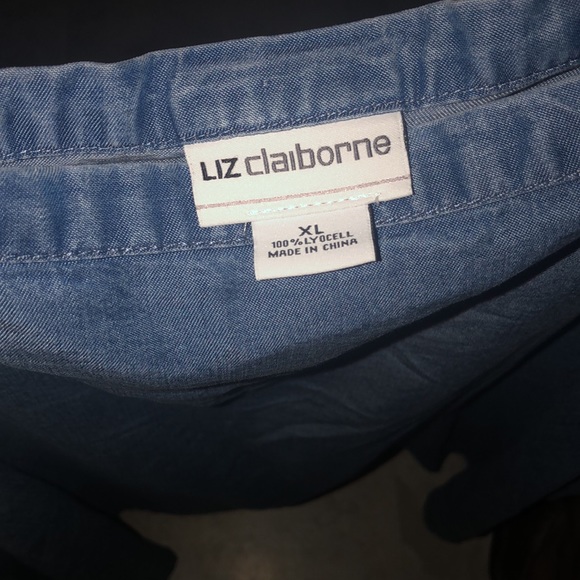 NWT Liz clairborne chambray blouse size XL - Picture 3 of 5